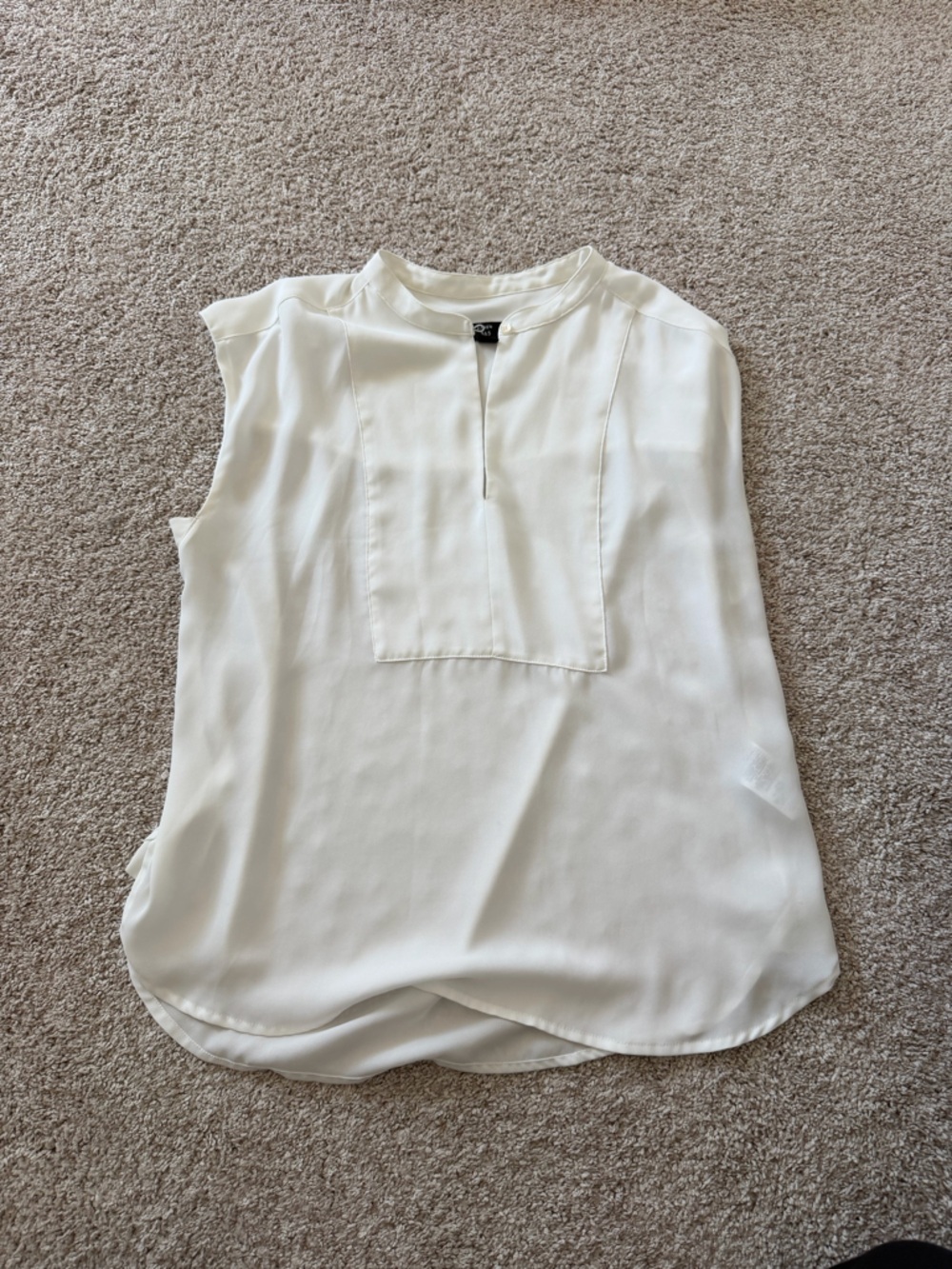 J. Crew White Cream Cap Sleeve Blouse size M